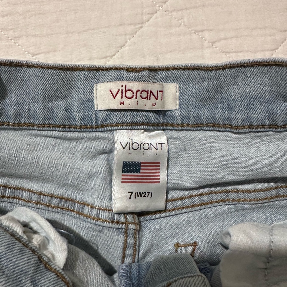 Vibrant Light Blue Flare Jeans - Picture 6 of 6